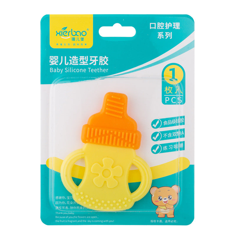 Anneau de dentition en silicone en forme de fruit, anneau de dentition mignon pour bébé, anneau de dentition pour bébé à motif dessin animé