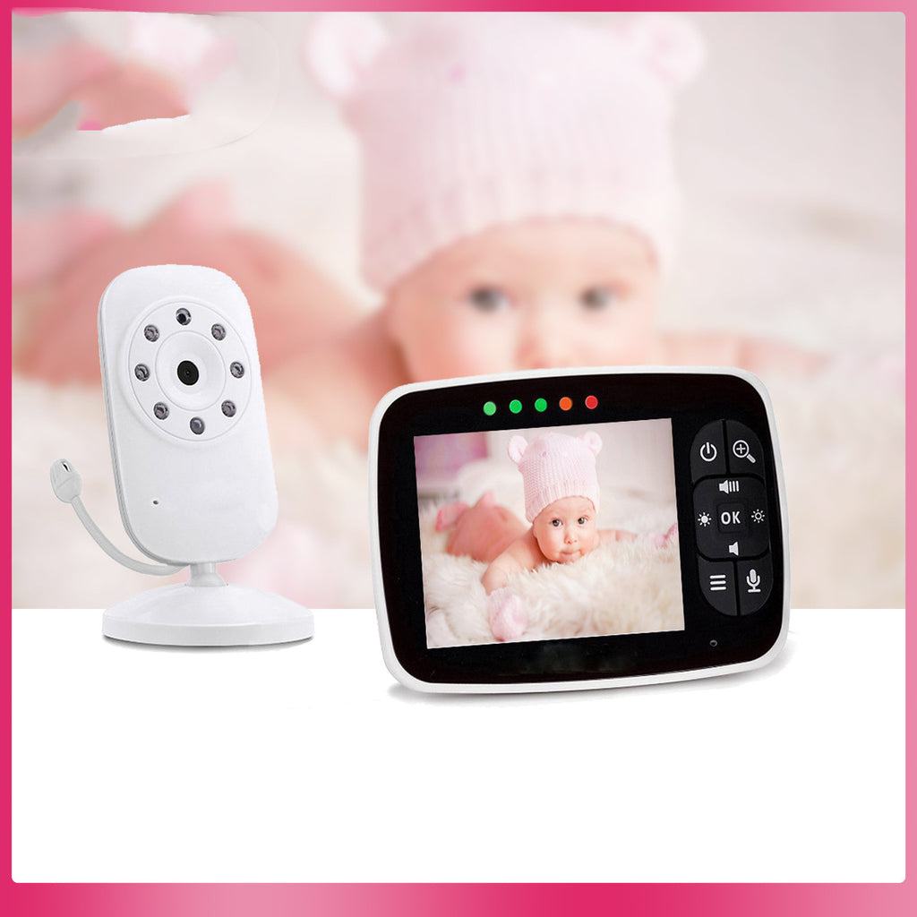 Babyphone numérique sans fil 3,5 pouces avec interphone bidirectionnel et vision nocturne