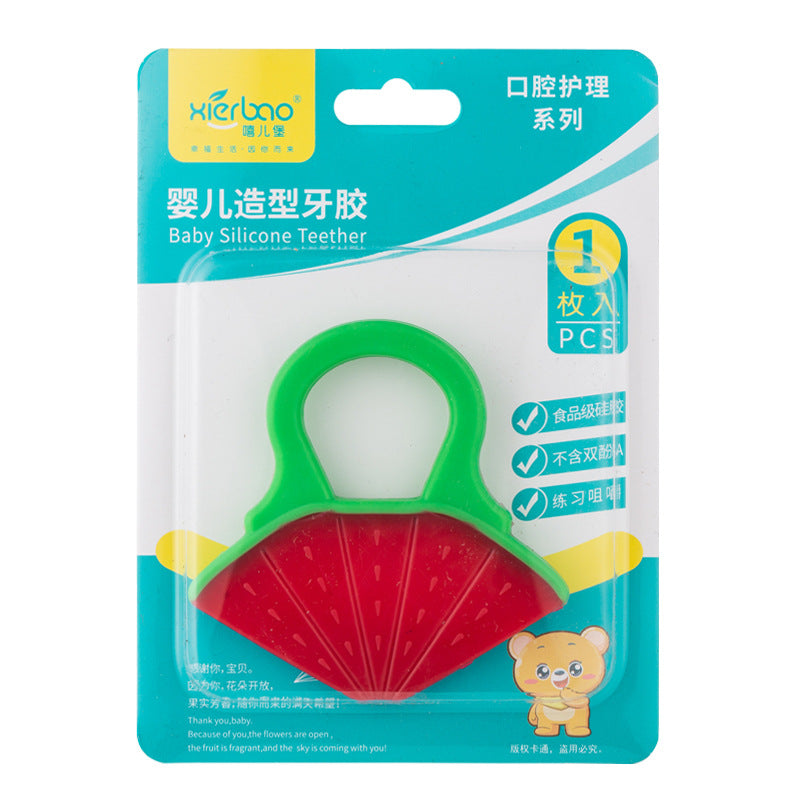 Anneau de dentition en silicone en forme de fruit, anneau de dentition mignon pour bébé, anneau de dentition pour bébé à motif dessin animé