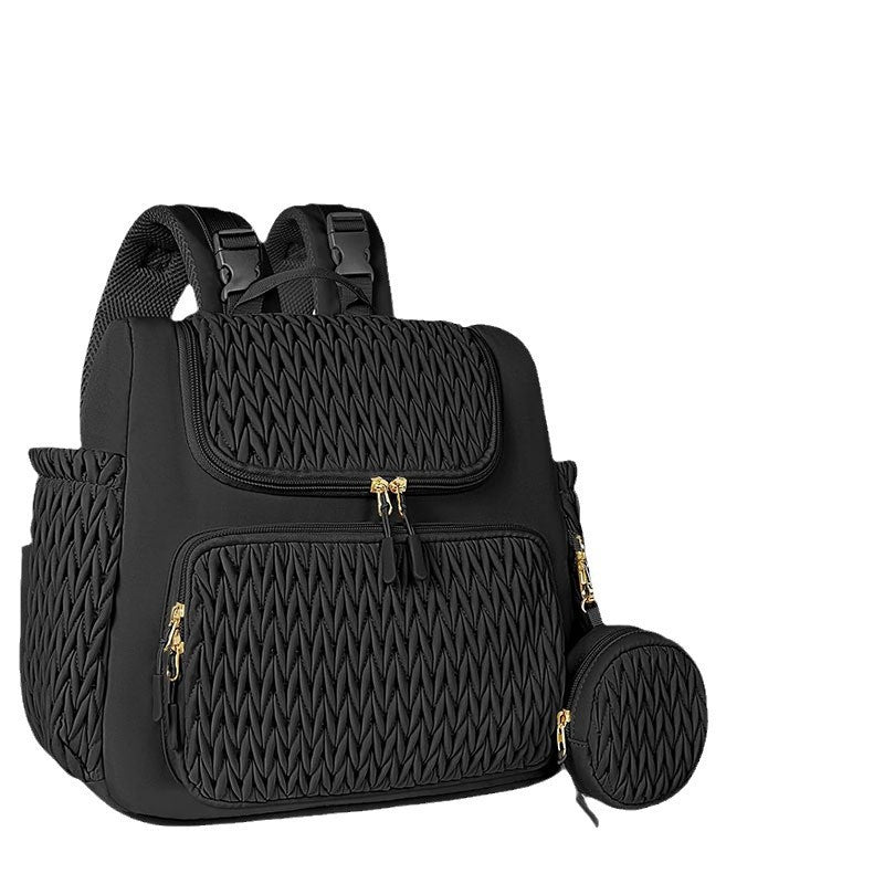 Nouveau sac à dos à langer multifonctionnel matelassé