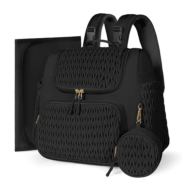 Nouveau sac à dos à langer multifonctionnel matelassé
